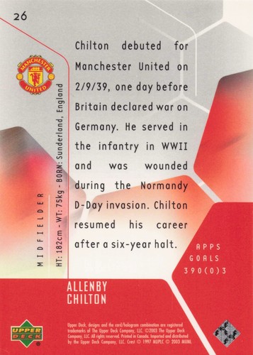 Upper Deck Manchester United Mini Playmakers 2003 Trading Cards to choose - Picture 49 of 195