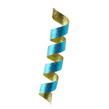 Factory Direct Craft Sparkling Blue and Green Spiral Ornaments | 6 Ornament