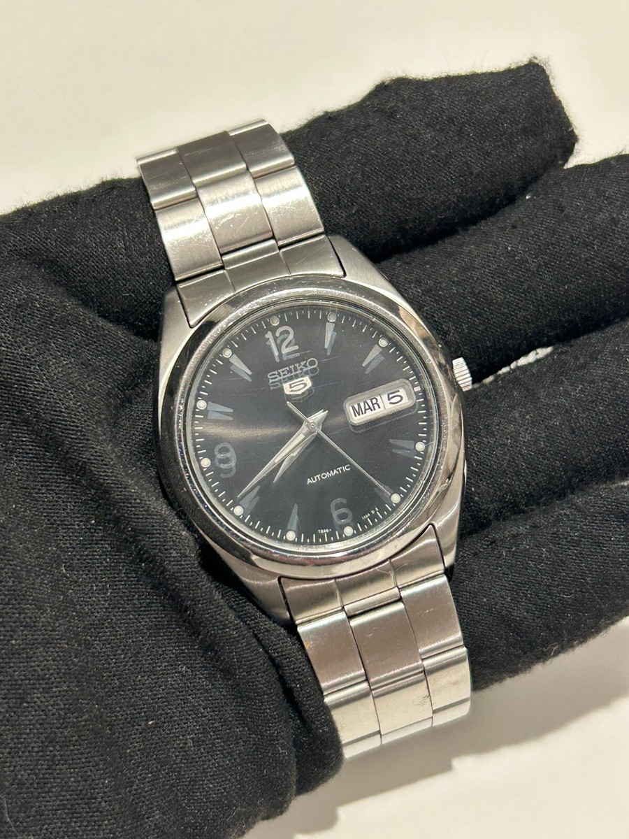 SEIKO5 自動巻き 腕時計 ブラック 7S26-0440 Seiko 5 Automatic 7S26-0440 black Dial Day/Date men's Watch
