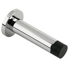 Satin Metal Projecting Doorstop Wall Mounted Rubber Buffer Door Stopper