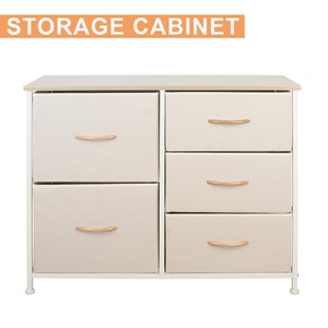5 Drawers Fabric Dresser Furniture Storage Tower Organizer Unit