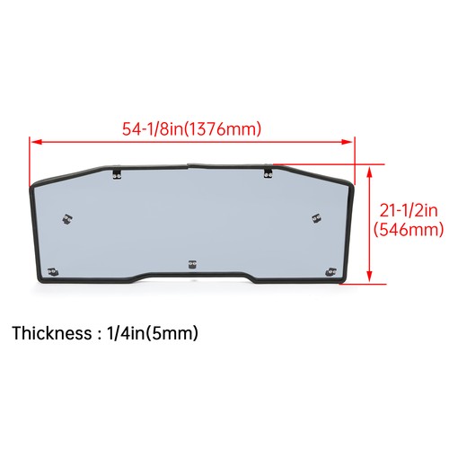 Heavy Duty Rear Smoked Windshield For 2016-2023 Can-Am Defender HD 5/8/10 - Picture 2 of 16