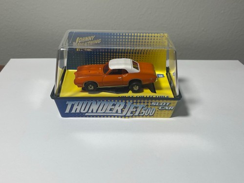 Pontiac GTO Orange White Top HO Slot Car Johnny Lightning ThunderJet 500 NIB