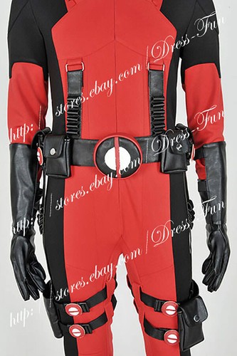Deadpool Wade Wilson tuta cosplay costume di Halloween uniforme abito di cotone - Foto 15 di 16