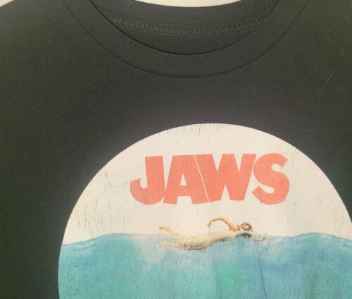 Jaws Neff Universal Studios Mens Large Short Sleeve Jaws Front Black T Shirt - Picture 6 of 11