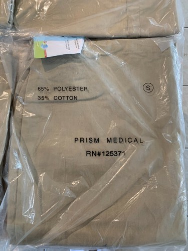 5 Pair New Medical Scrubs TOPS & BOTTOMS Made by Prism NEW! BEIGE Size Small - Picture 4 of 5