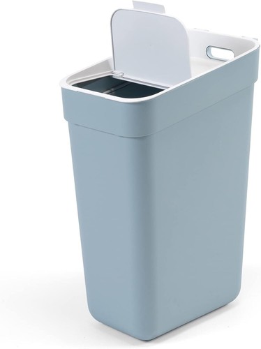 30L Smoked Grey Kitchen Recycling Bin with Light Grey Lid, 100% Recycled - Picture 3 of 11