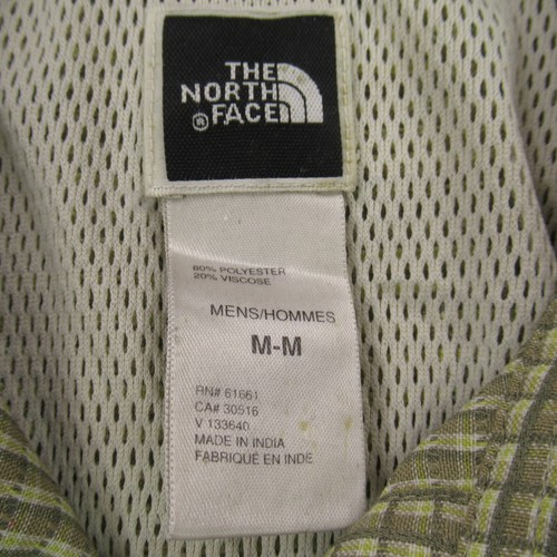 North Face Shirt Mens Medium Short Sleeve Checks Pockets Button Front Outdoors - Picture 8 of 8