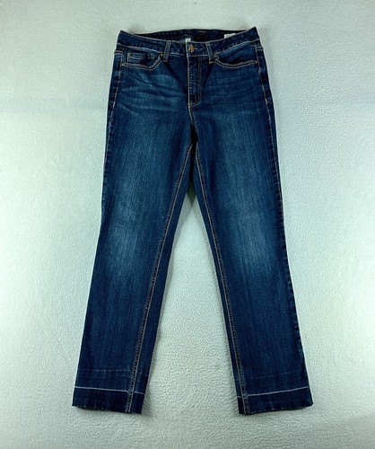 Seven7 Damen Jeans blau Etikett Größe 10 (31 x 28) hoher Bund Skinny Stretch Denim