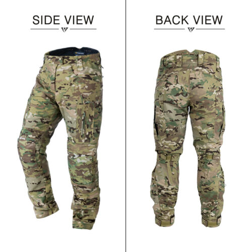 IDOGEAR Combat UFS Pants Tactical Pants w/ Knee Pads Gear Trousers Hunting Camo - Afbeelding 2 van 20