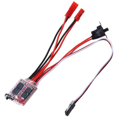 Controlador de velocidad cepillado RC ESC 20A con freno para tanque de barco de coche 1:16 1:18 1/24 - Imagen 2 de 7