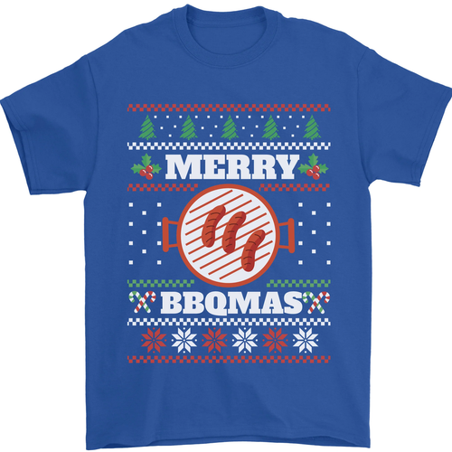 Merry BBQMAS Lustiges Weihnachten BBQ Xmas Herren T-Shirt 100% Baumwolle - Bild 10 von 12