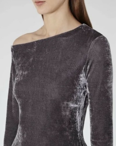 £150 • REISS • Grey Xeni Velvet Dress size 8 UK. Good Condition. #M - Picture 4 of 7