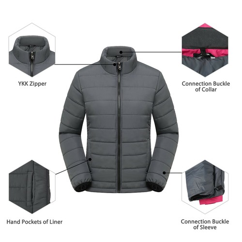 Wantdo Women's 3 in 1 Ski Jacket Warm Winter Raincoat Waterproof Snow Jackets - Picture 111 of 118