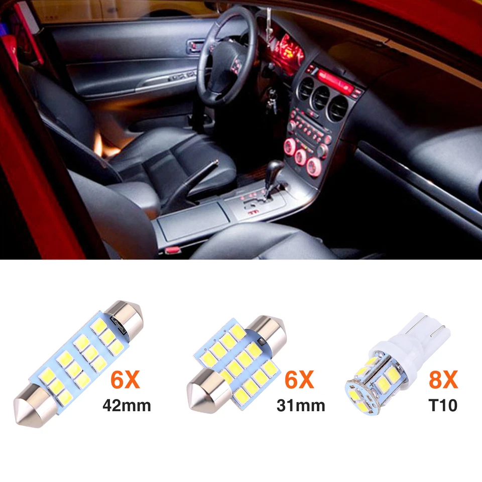 For Honda 20pcs LED Interior Lights Bulbs Kit Car Trunk Dome License Plate Lamps Foto 2 de 4