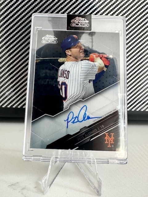 2020 Topps Chrome Black - Chrome Black Autographs #CBA-PA Pete Alonso (AU)