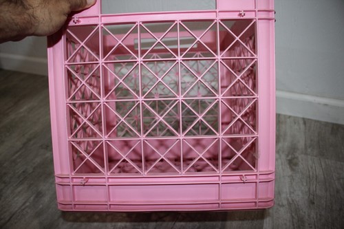 Vinyl Record LP 12" 33 RPM DJ Album Storage Crate Plastic Pink LARGE, euc!! - Imagen 4 de 9