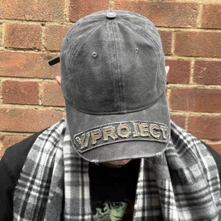Washed Logo Brushed Y/project Adjustable Baseball Cap Hat Washed Logo Brushed Y/project Adjustable Baseball Cap Hat