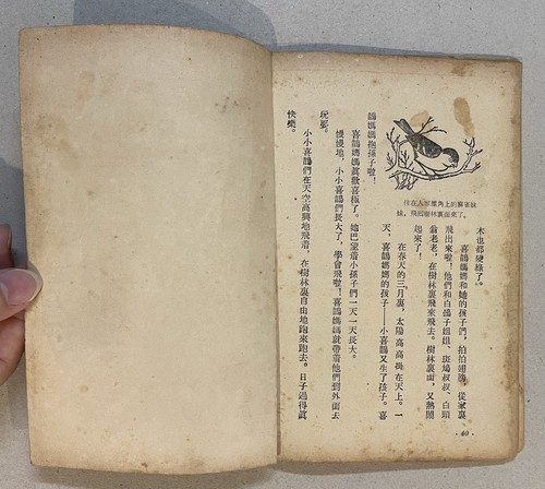 1958 Hong Kong Chinese Children Story Book on Owls 貓頭鷹過冬 方芚著 香港目新書店印行 - Foto 7 di 7