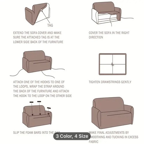Red Christmas 3 Seater Sofa Covers Set Of Two Non-slip Washable With Case - Picture 4 of 4