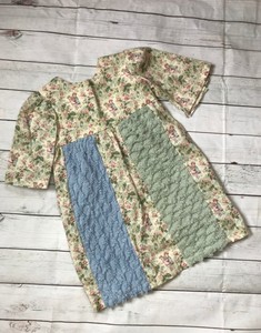 全新带标签 女孩18 24 个月印花布 雪尼尔复活节连衣裙melika 设计全新手工制作 Ebay