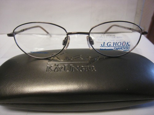 JG HOOK EYEGLASS FRAMES Style Prescilla in BROWN   Sz. 50-18-135   Free  CASE - Picture 1 of 5