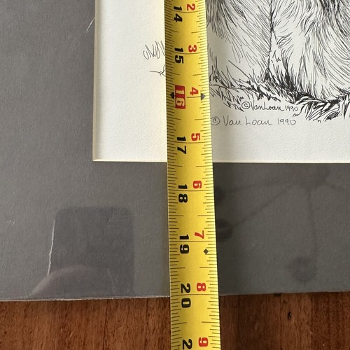 Signed Art Lithograph Print Schnauzer Dog New Sealed Van Loan Studio 1990 - Picture 7 of 7