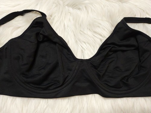 Cacique Size 40D Black No Padding Full Coverage Underwire Bra - Picture 3 of 5