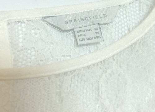 Top misto pizzo Springfield Off White taglia 8-10 - Foto 5 di 6