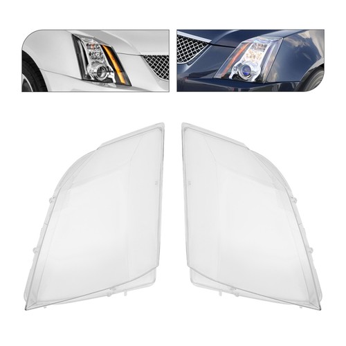 Headlight Lens Covers For 2008-2013 Cadillac CTS Left & Right Headlamp Lampshade - Picture 1 of 22