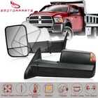 Power Fold Heated Tow Mirrors w/ Temp Sensor For 10-17 Dodge Ram 1500 2500 3500