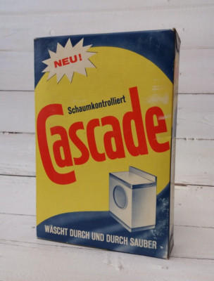 Originalpaket Cascade Waschmittel  Rei-Werke Koblenz P & G 1960er Waschen