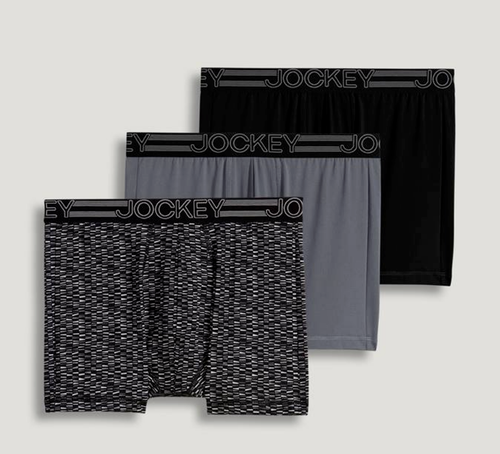 Jockey L61054 Active Microfiber Boxer Brief Funky Men’s Size S - Afbeelding 1 van 3