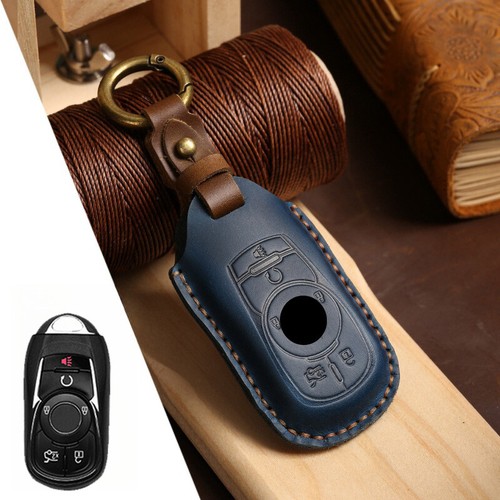 Genuine Leather Car Key Fob Case Cover Bag For Buick TourX Encore Lacrosse Regal - Foto 4 di 13