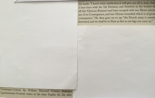 1815 BATTLE WATERLOO, LETTER FROM LT.COL. SIR W.MAYNARD GOMM TO HIS SISTER Repro - Picture 2 of 12