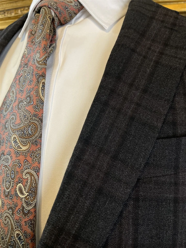 Stafford 44L Gray Check Year Round Sport Coat Classic Fit 2Btn Blazer Jacket - Image 3 of 4