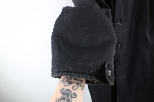 Vintage 60s Rockabilly Mens 44R Distressed Reversible Wool Trench Coat USA - Picture 16 of 21