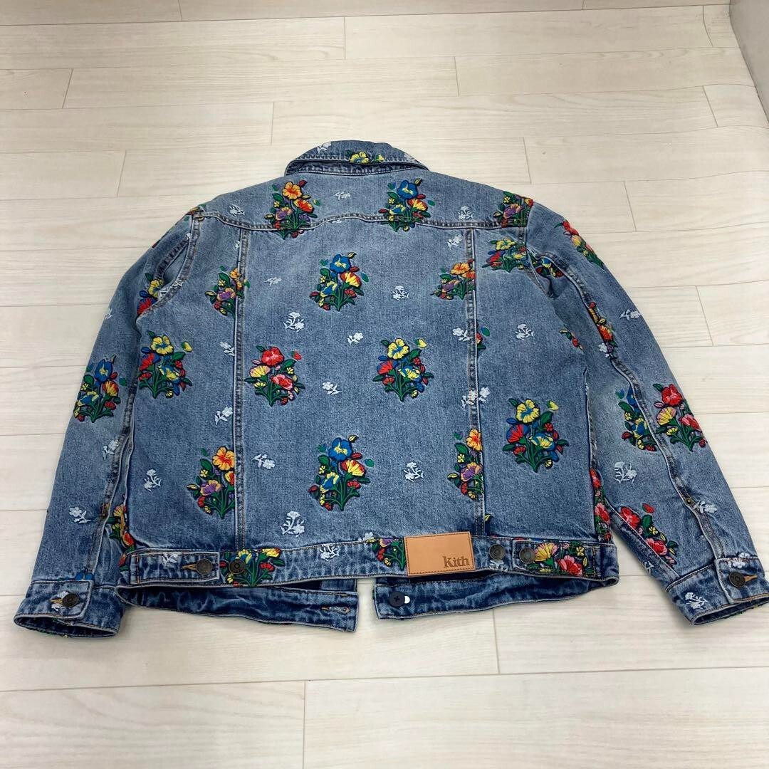 ジャケット・アウター KITH ELLIS DENIM JACKET Kith Ellis Denim Jacket Botanical Spring Flowers Reversible Indigo