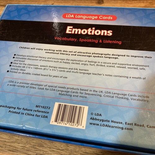 LDA Language Cards EMOTIONS - Vocabulary, Speaking & Listening - Picture 4 of 4