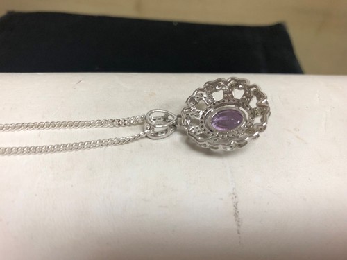 COLLAR DE PLATA AMATISTA BELLEZA - Imagen 3 de 7