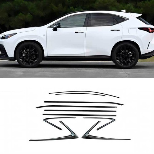 For Lexus NX 200t 300 300h 2015-2021 2019 Black Steel Window Molding Strips Trim - Picture 1 of 6