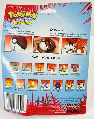 Pokemon #01 Bulbasaur Key Chain Gotta Catch Em All New Old Stock NOS Vintage 90s - Picture 3 of 6