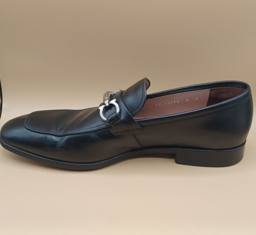 Salvatore Ferragamo LC 73774 Black Loafers Rubber Soles SZ 9 - Picture 4 of 13