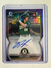 K207,372 - 2023 Bowman Chrome Prospect Auto Purple #CPABCE Bjay Cooke #/250