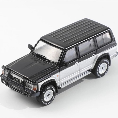 Shadow 1:64 Black Silver Patrol Y60 SUV Classic Model Diecast Metal Car - Picture 1 of 3