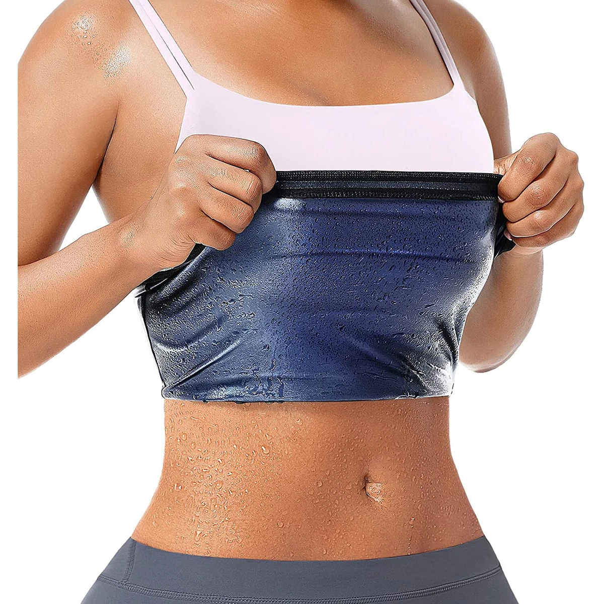 Sauna Band Sweat Corset Waist Trainer Heat Trapping Lower Belly Fat Shaper  Belt