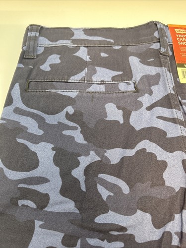 Levi Strauss & Co Youth Cargo Short, Size 12, Flex/stretch Waist, Blue Camo, New - Picture 20 of 23