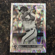 2022 Topps Chrome Sonic Black & White Raywave - #181 Matt Vierling (RC)