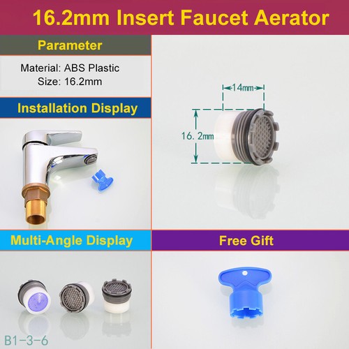 Water Tap Insert Filter Plastic Faucet Aerator Kitchen Basin 16.2 18.2 21 23.5mm - Picture 8 of 15