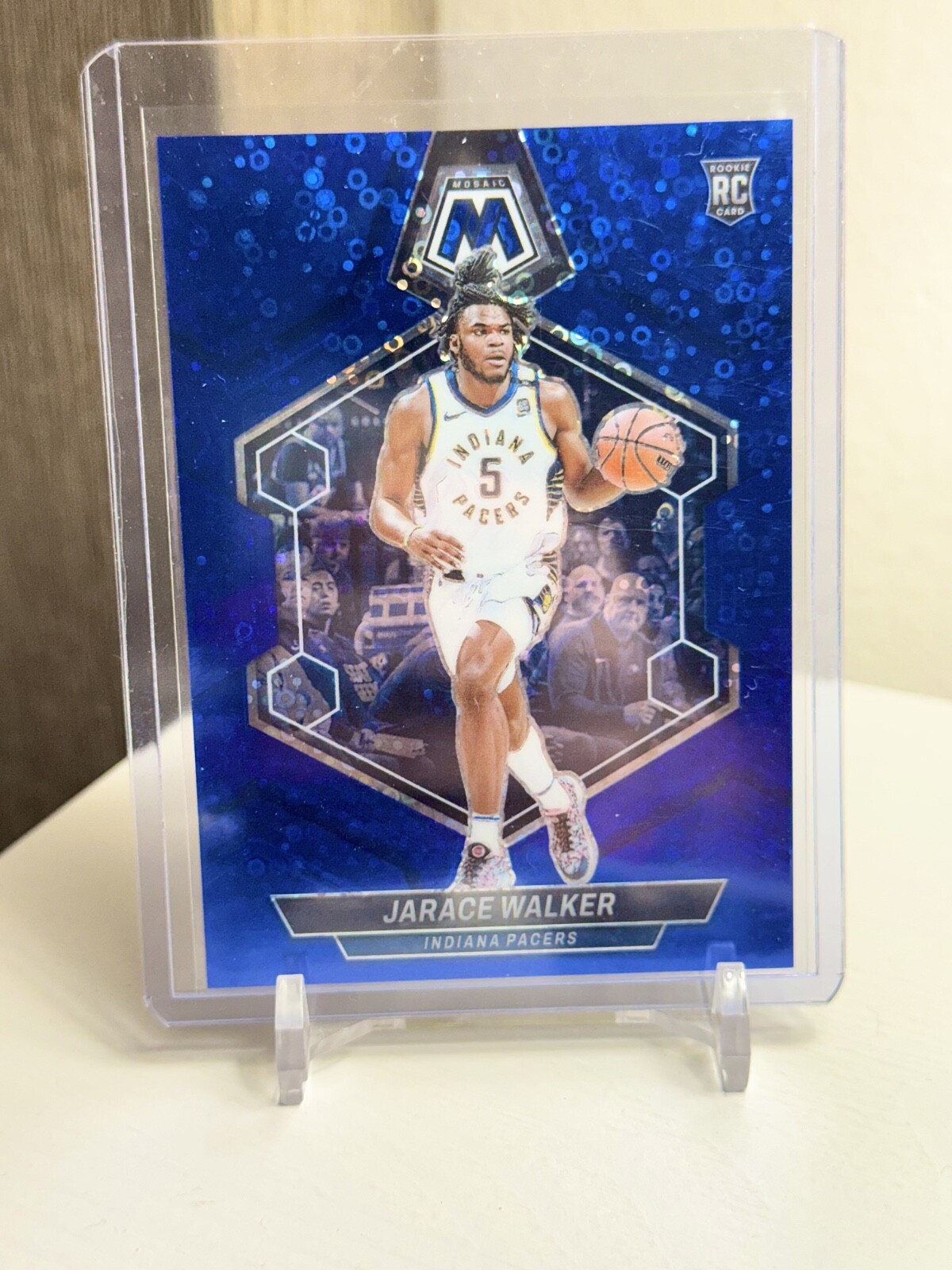 2023-24 Panini Mosaic #210 Jarace Walker (RC) Blue Fast Break Disco Prizm /85